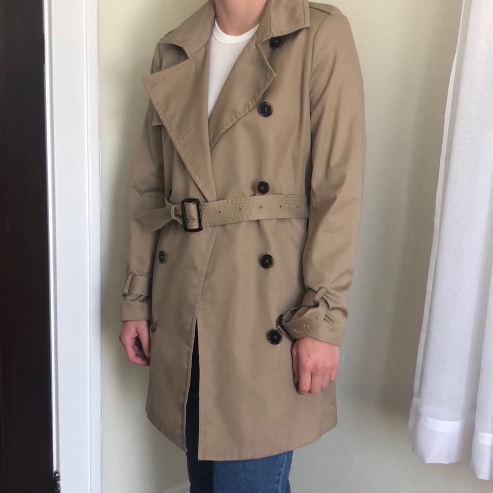 H&M Mid length Trench Coat in original color